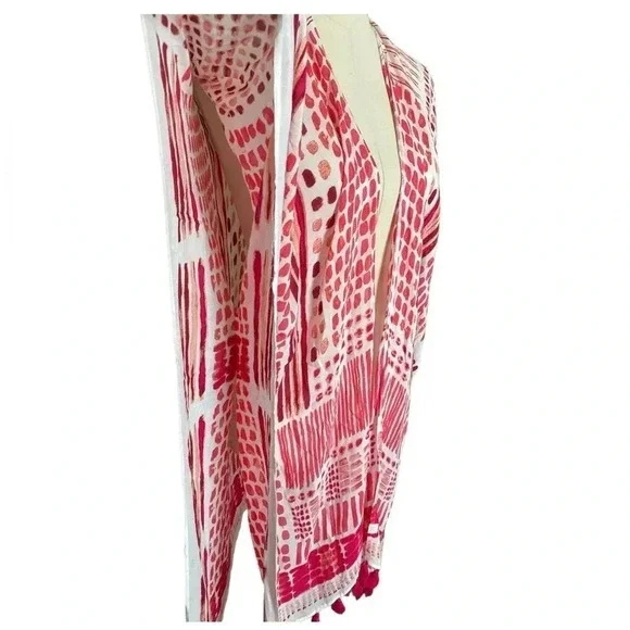 CASLON | Women’s Hippie Boho Tie Dye Kimono Cardigan Swimsuit Cover-Up One Size - Picture 6 of 8